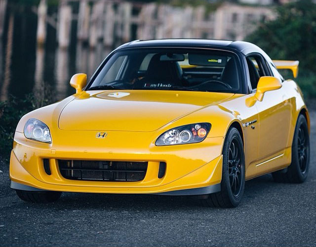 A parked Honda S2000